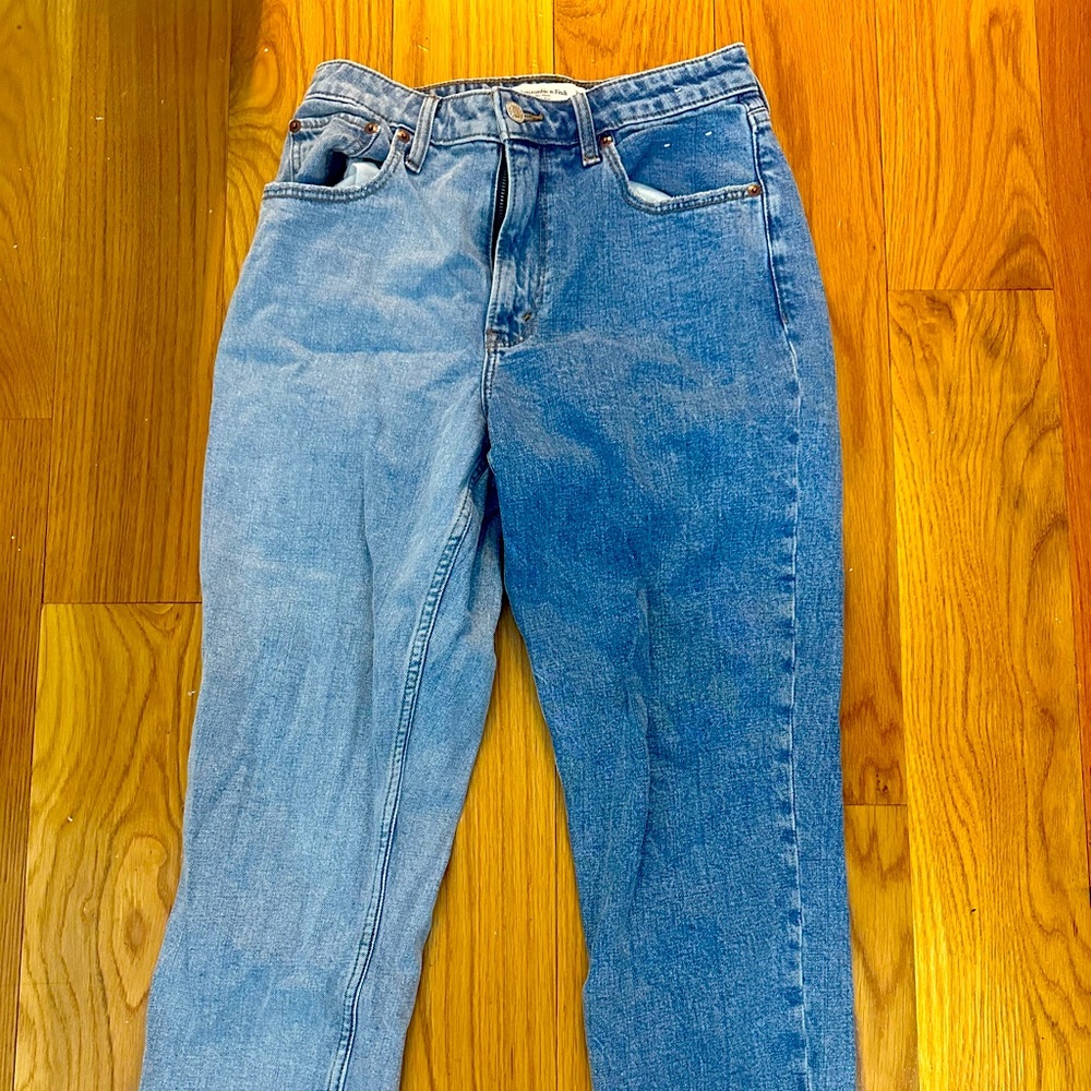 Abercrombie curve love mom high rise jeans!